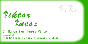 viktor kness business card